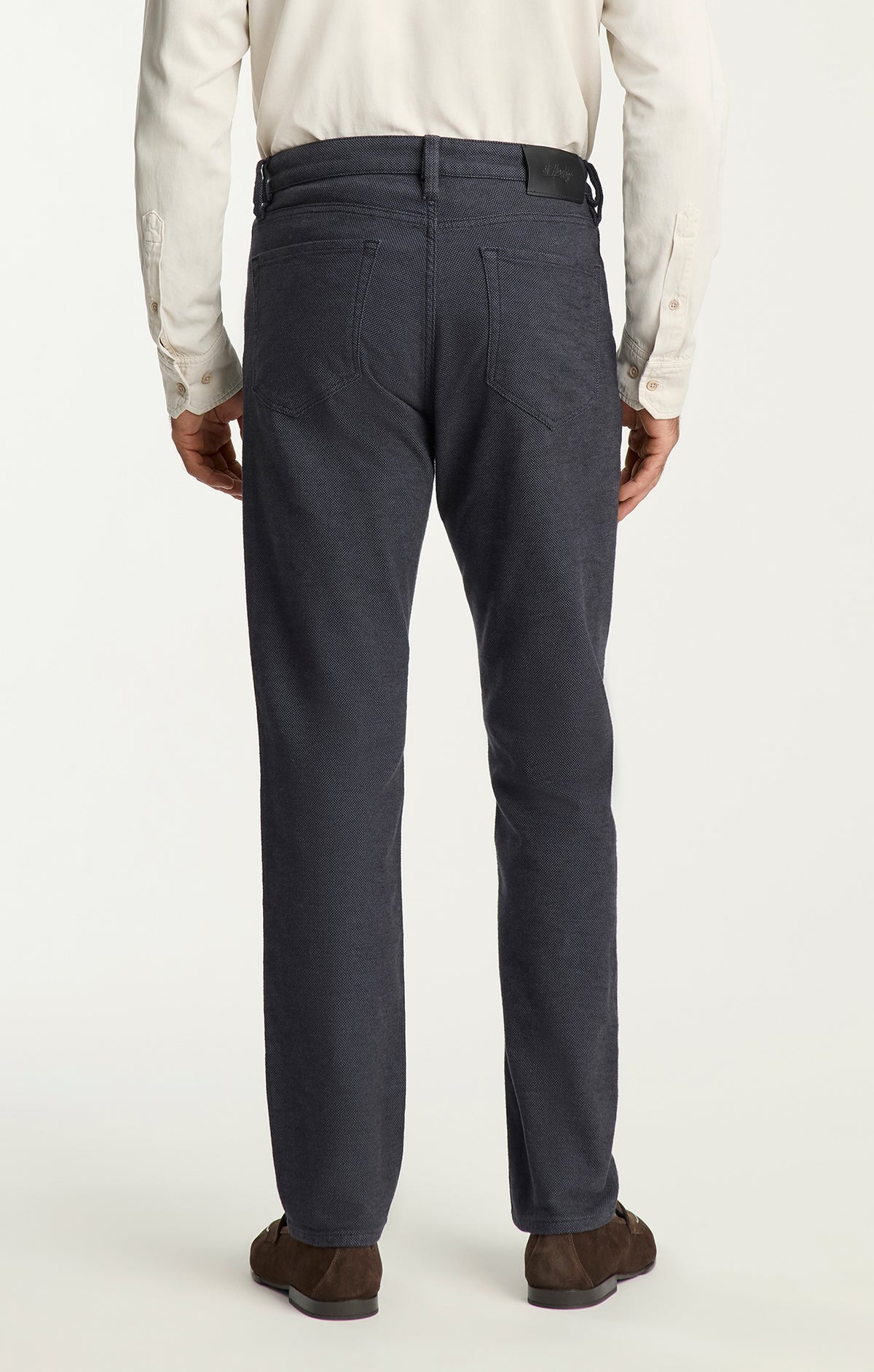 Charisma Relaxed Straight Pants in Navy Nailhead