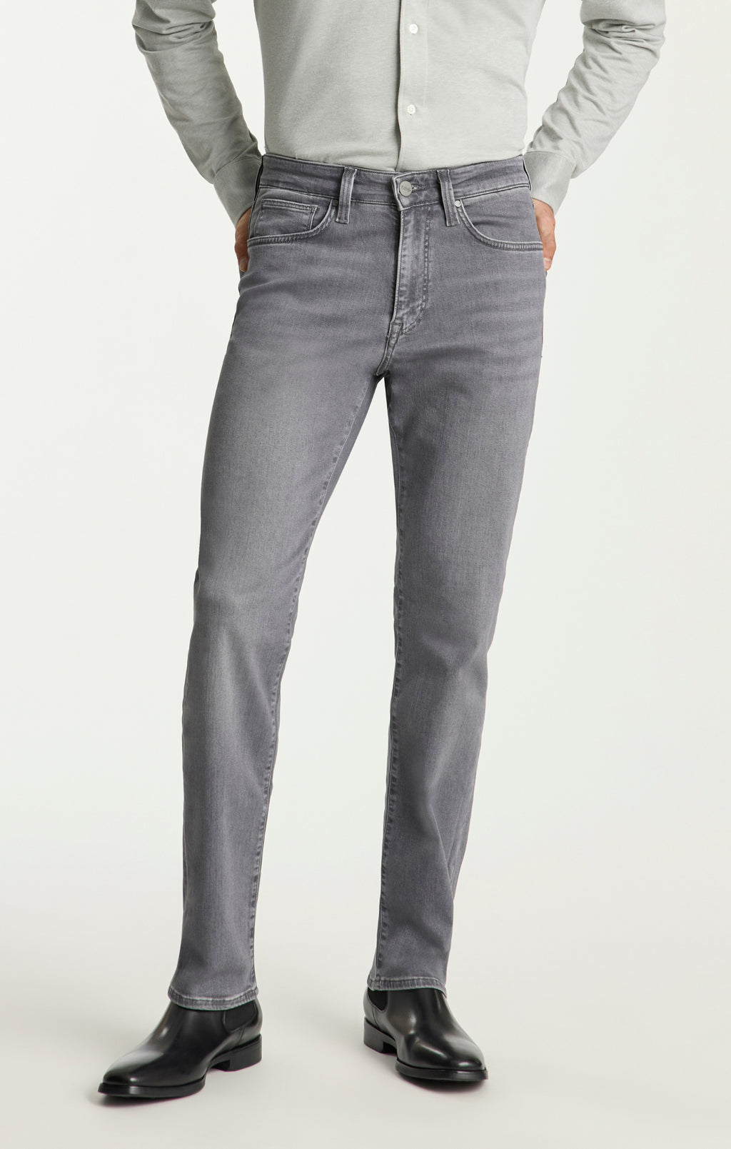 Charisma Relaxed Straight Jeans in Light Smoke Brushed Urban