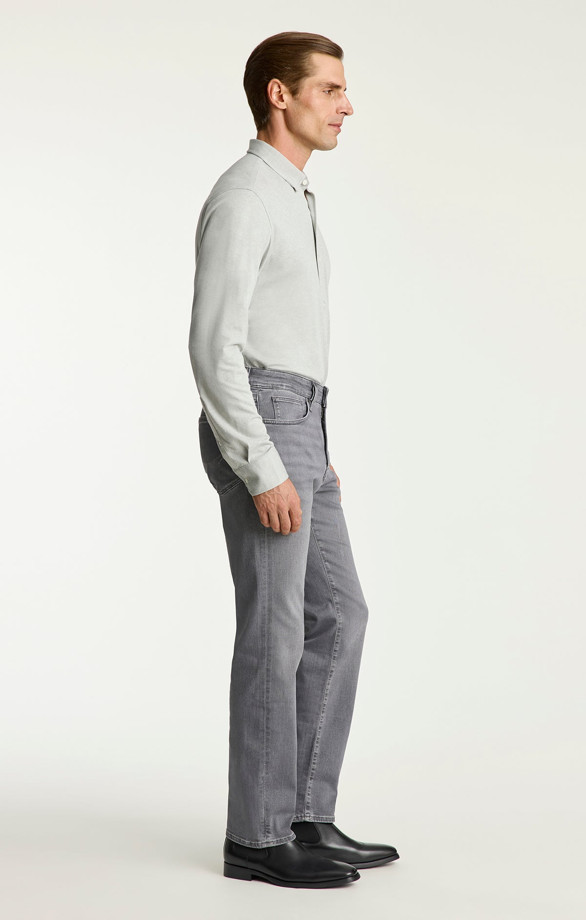 Charisma Relaxed Straight Jeans in Light Smoke Brushed Urban