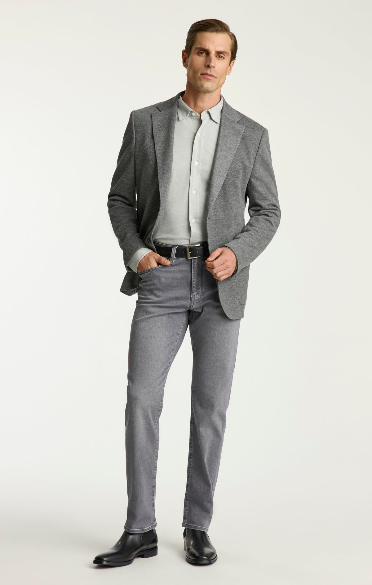 Charisma Relaxed Straight Jeans in Light Smoke Brushed Urban
