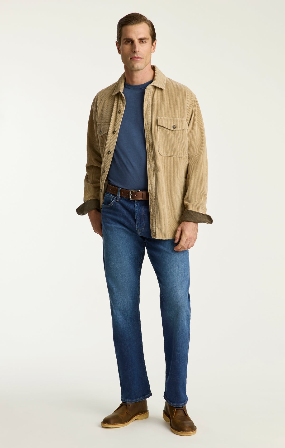 Camino Relaxed Straight Jeans in Dark Vintage