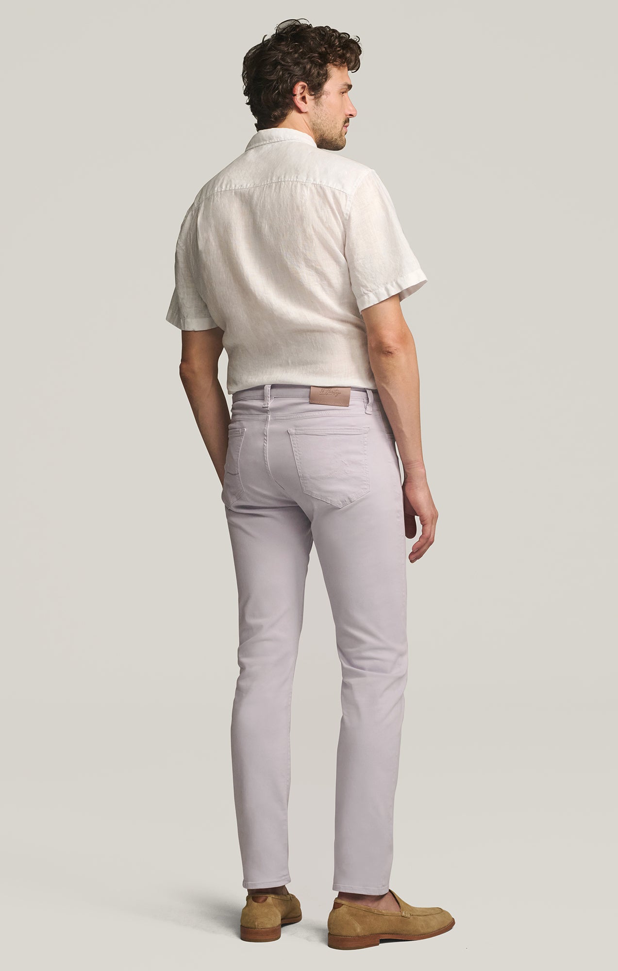 Courage Straight Leg Pants in Lilac Twill