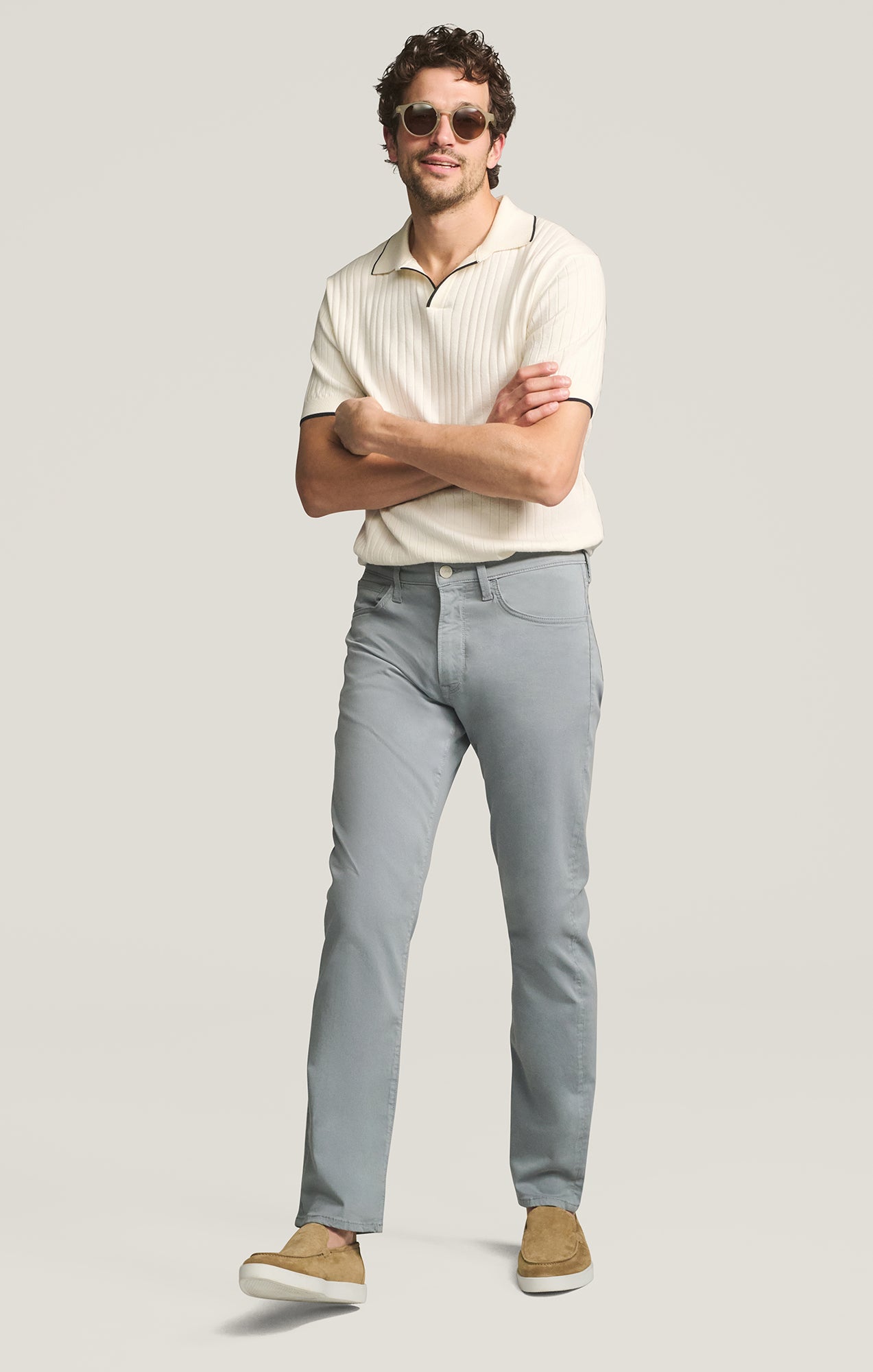 Courage Straight Leg Pants in Alloy Twill