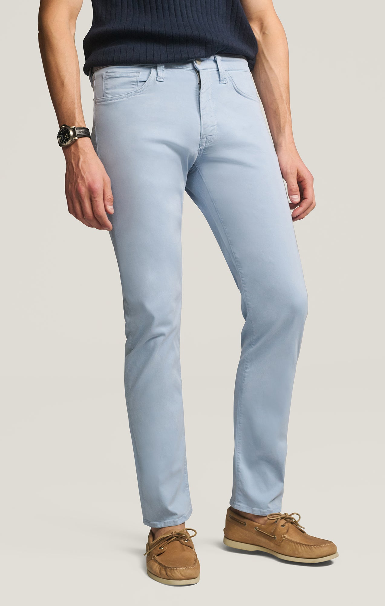 Courage Straight Leg Pants in Sky Twill