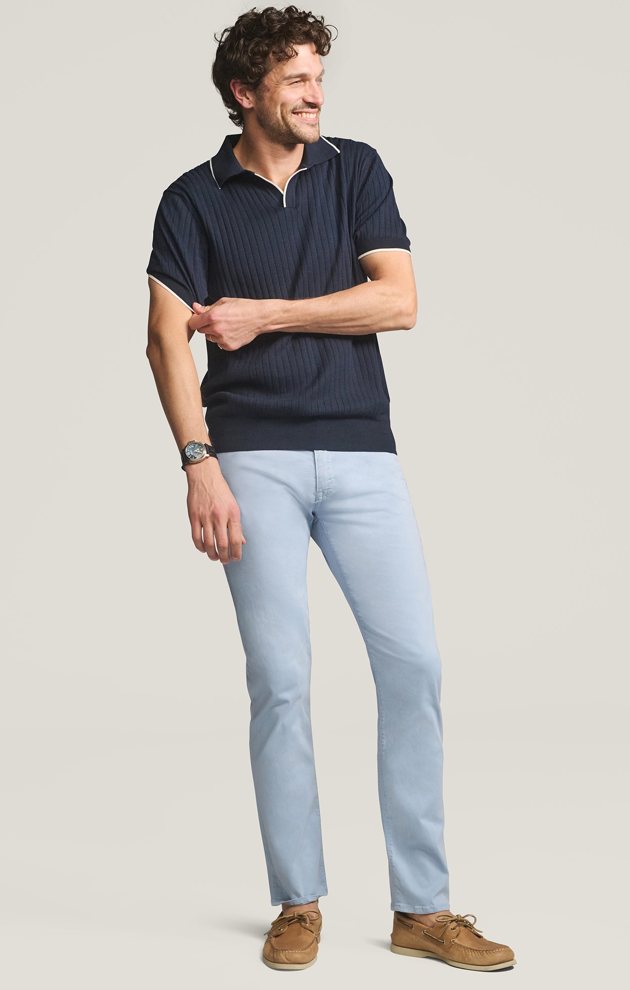 Courage Straight Leg Pants in Sky Twill