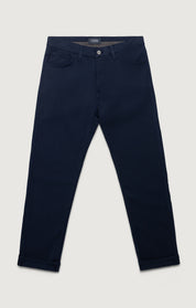 Courage Straight Leg Pants In Deep Ocean Cross Twill