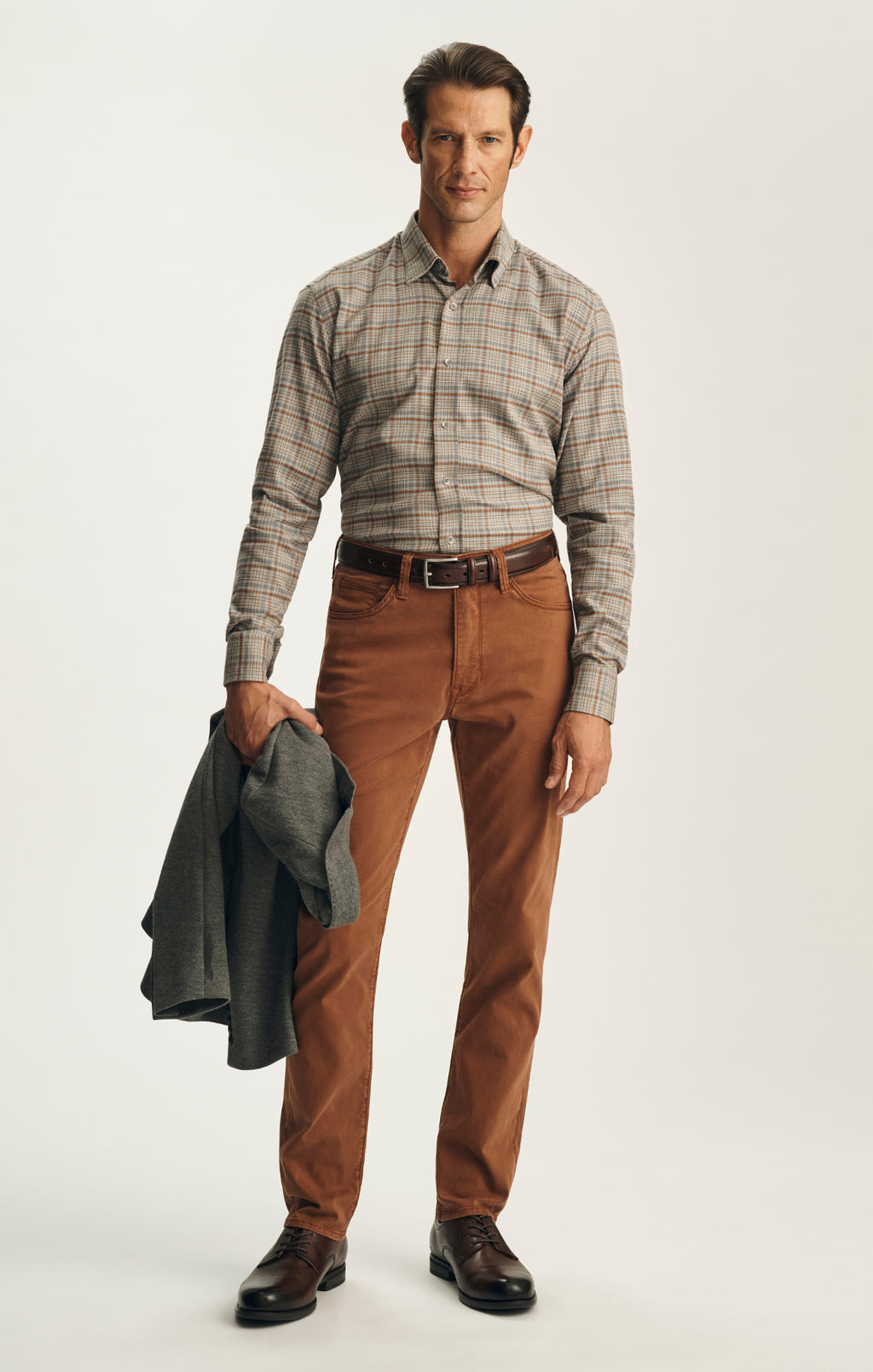Courage Straight Leg Pants in Terracotta Twill