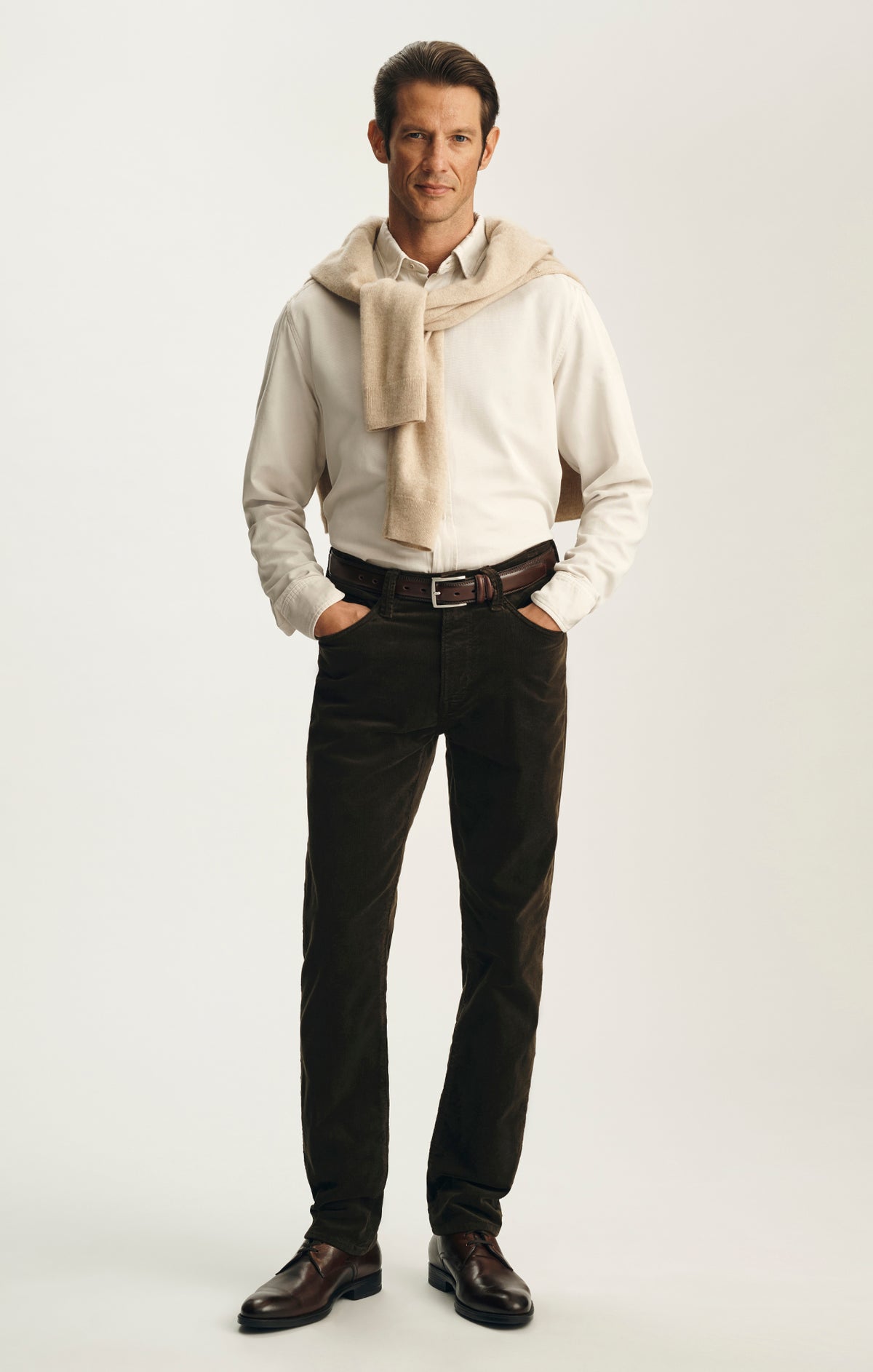 Courage Straight Leg Pants in Deep Forest Cord