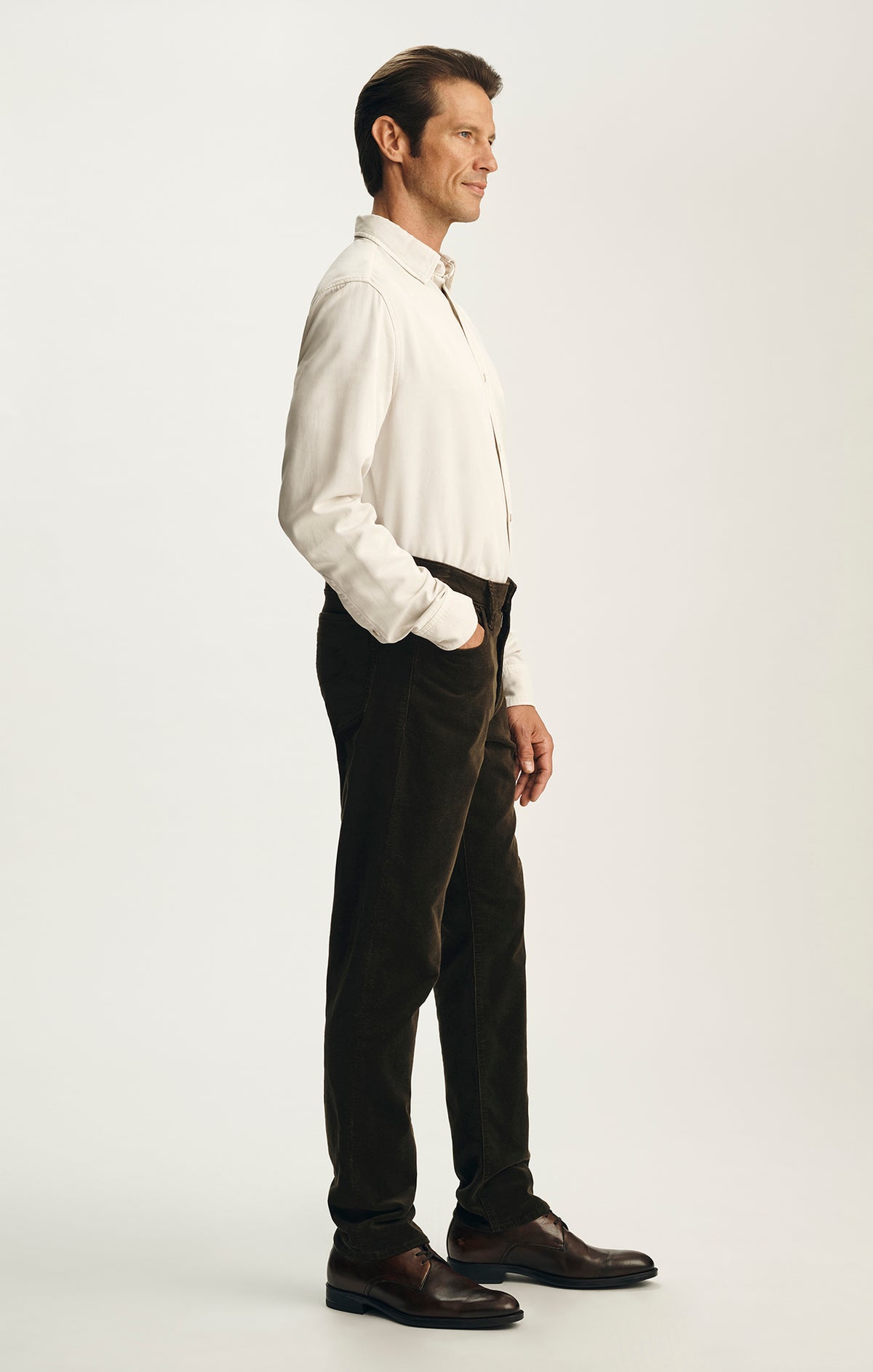 Courage Straight Leg Pants in Deep Forest Cord