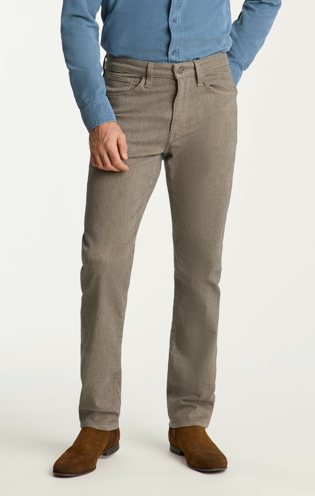 Courage Straight Leg Pants in Almond Diagonal