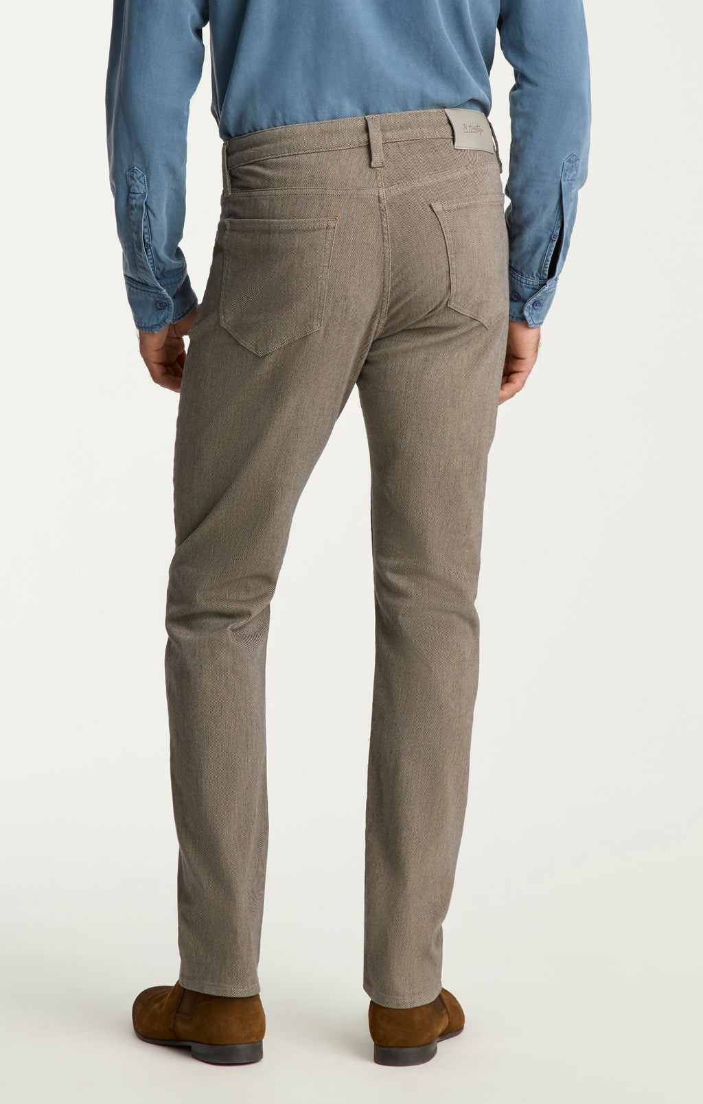 Courage Straight Leg Pants in Almond Diagonal
