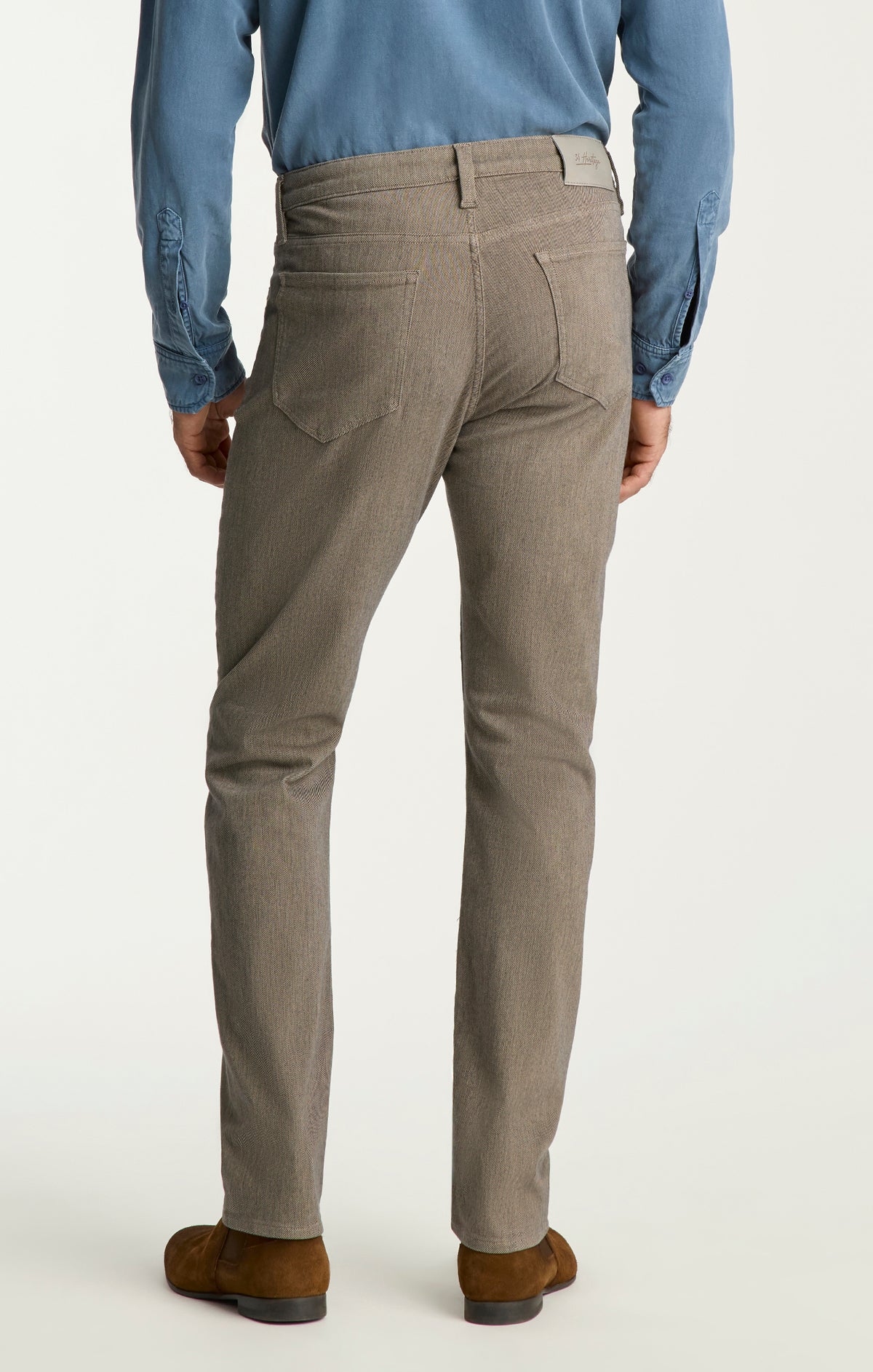 Courage Straight Leg Pants in Almond Diagonal