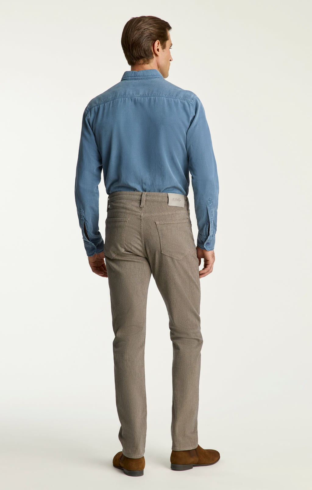 Courage Straight Leg Pants in Almond Diagonal