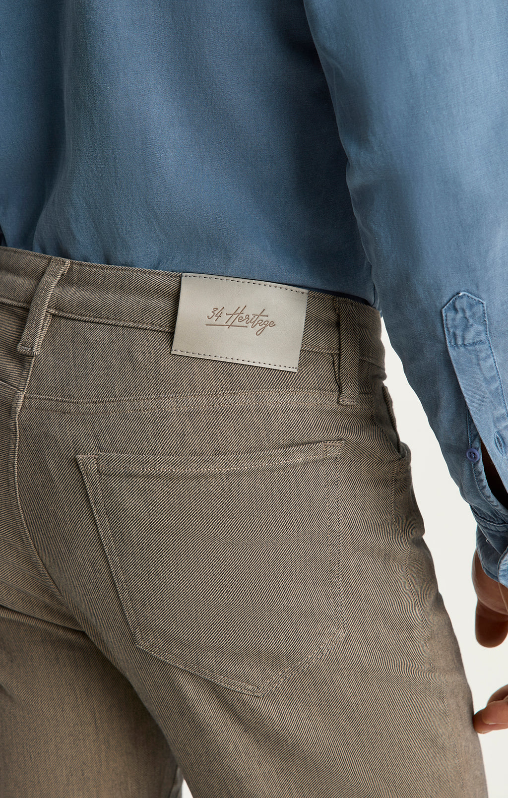 Courage Straight Leg Pants in Almond Diagonal
