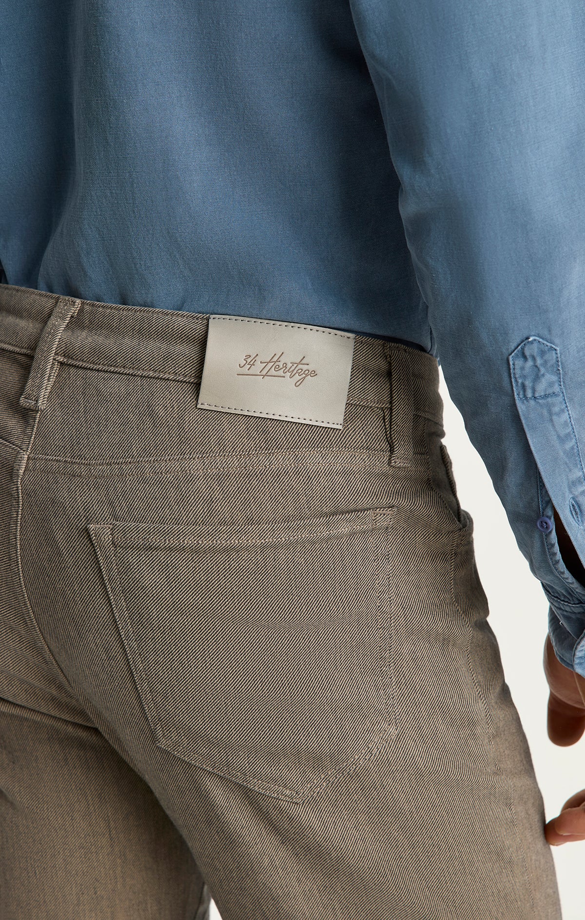 Courage Straight Leg Pants in Almond Diagonal