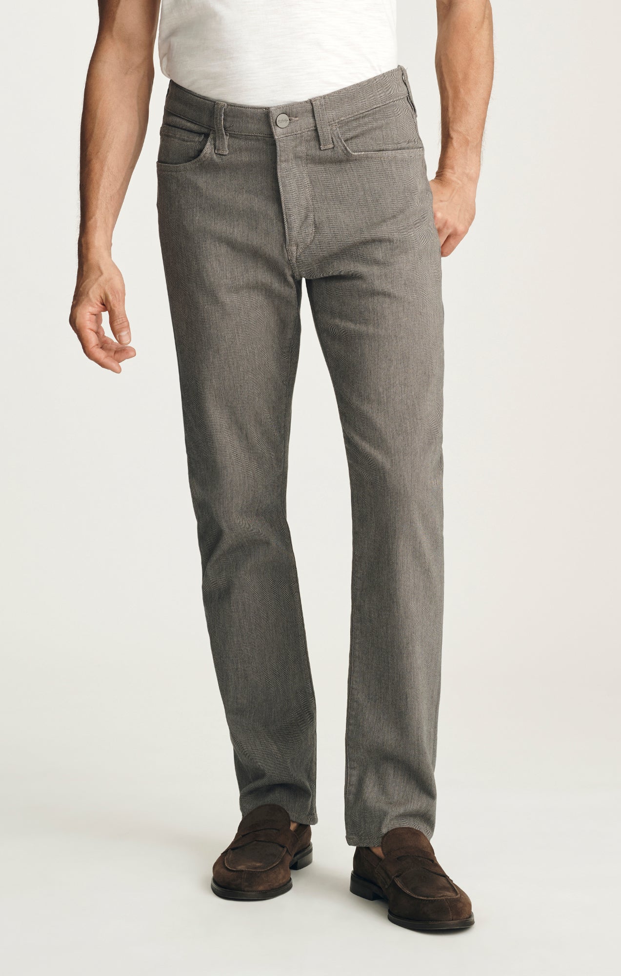 Courage Straight Leg Pants in Stone Diagonal