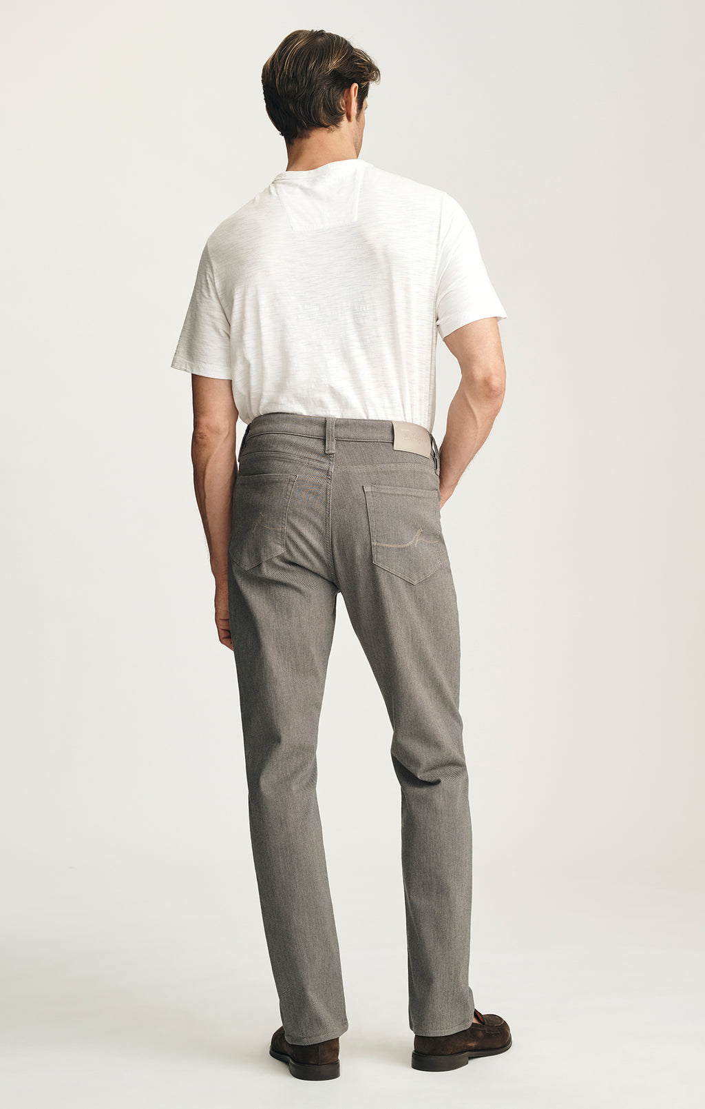 Courage Straight Leg Pants in Stone Diagonal