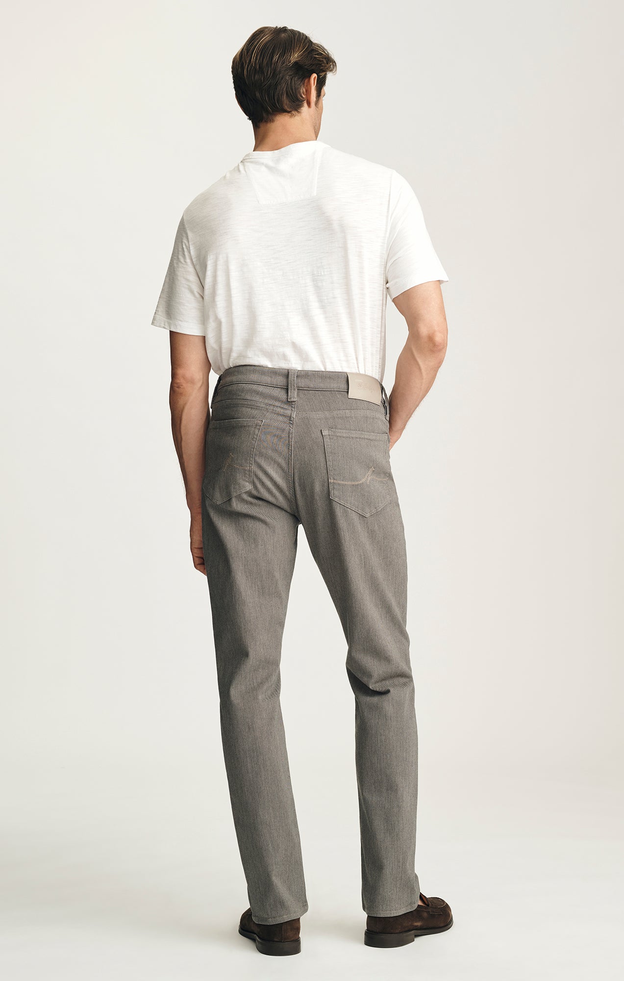 Courage Straight Leg Pants in Stone Diagonal