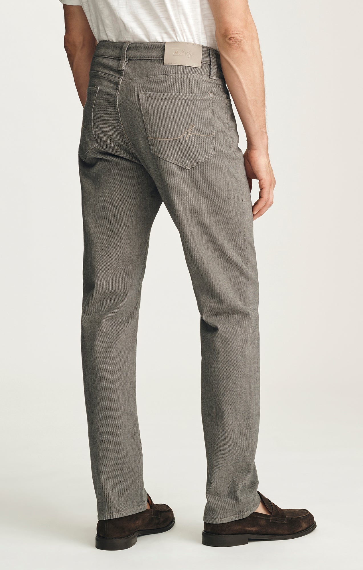 Courage Straight Leg Pants in Stone Diagonal