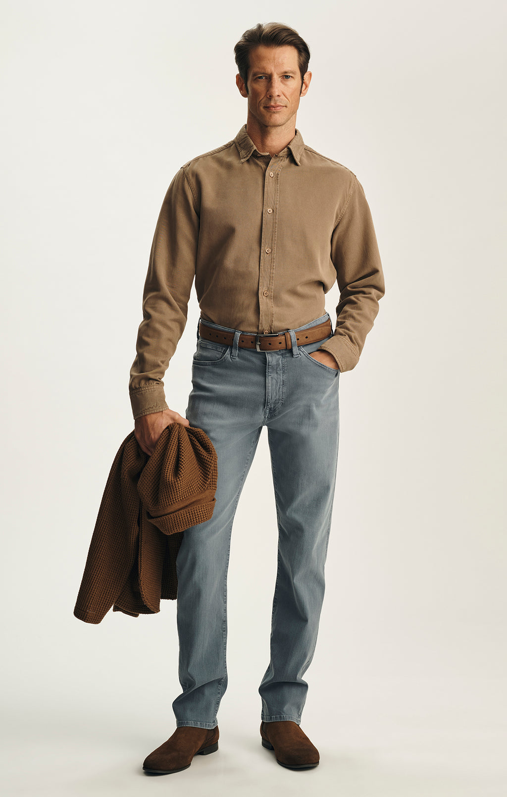 Courage Straight Leg Pants in Stone Urban