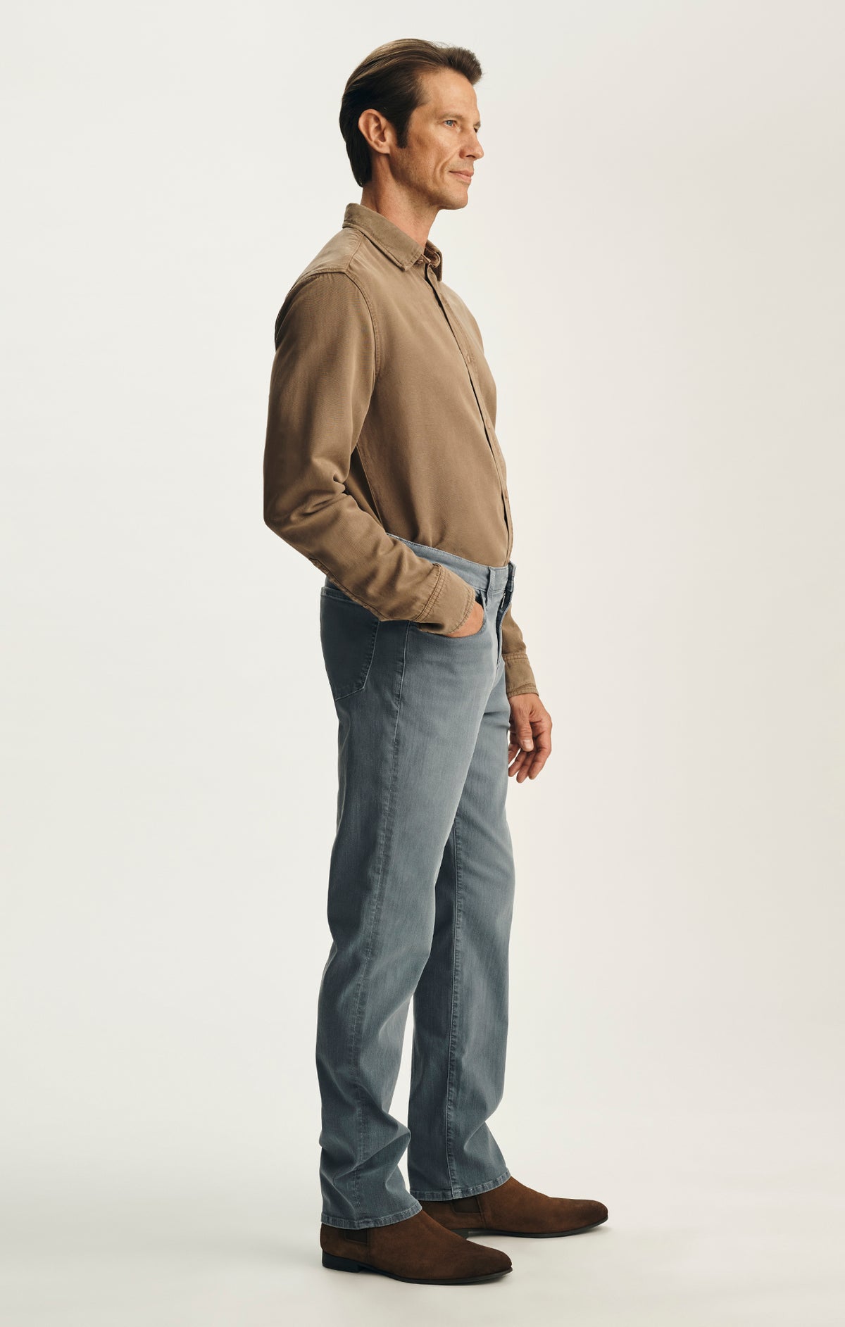 Courage Straight Leg Pants in Stone Urban