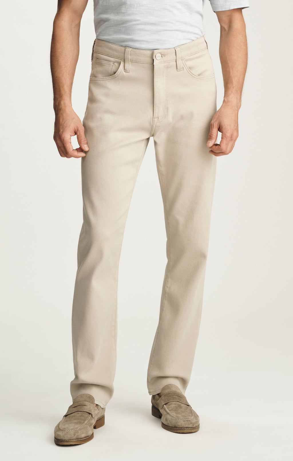Charisma Relaxed Straight Pants in Bone Cloud Luxe
