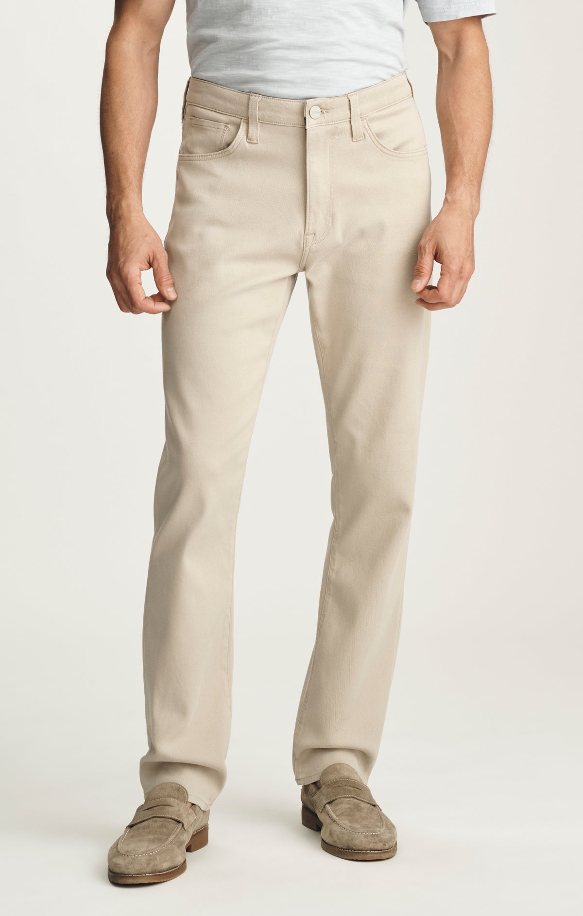 Charisma Relaxed Straight Pants in Bone Cloud Luxe