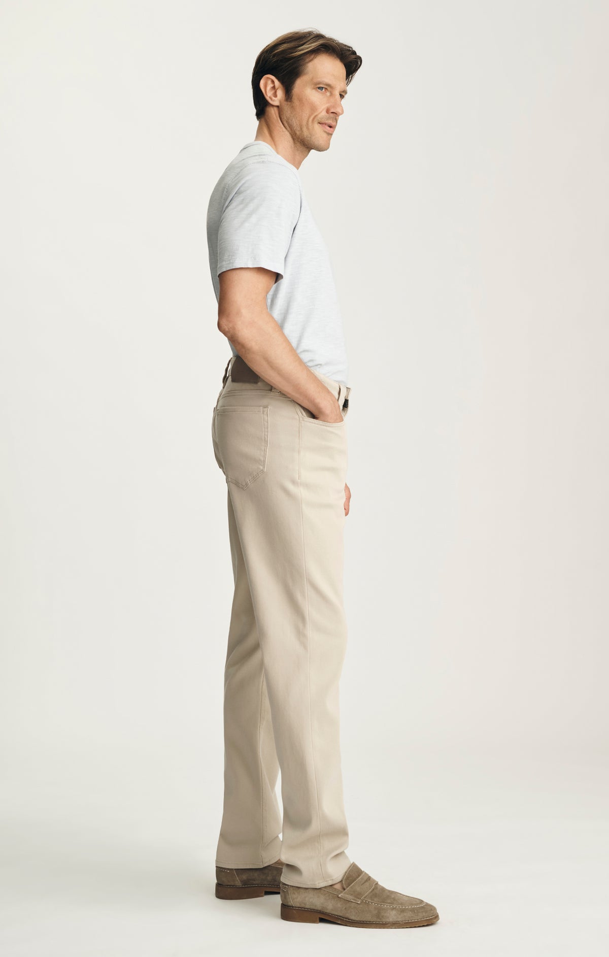Courage Straight Leg Pants in Bone Cloud Luxe