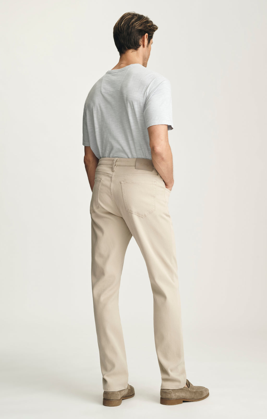 Charisma Relaxed Straight Pants in Bone Cloud Luxe