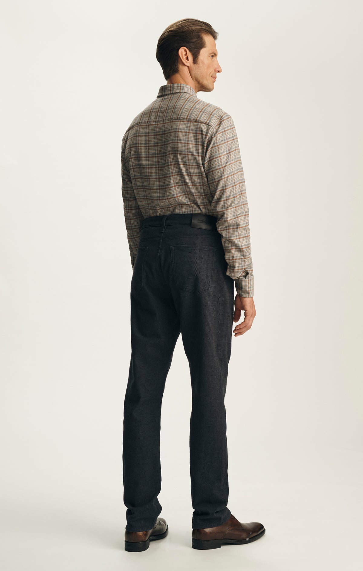 Courage Straight Leg Pants in Navy Nailhead