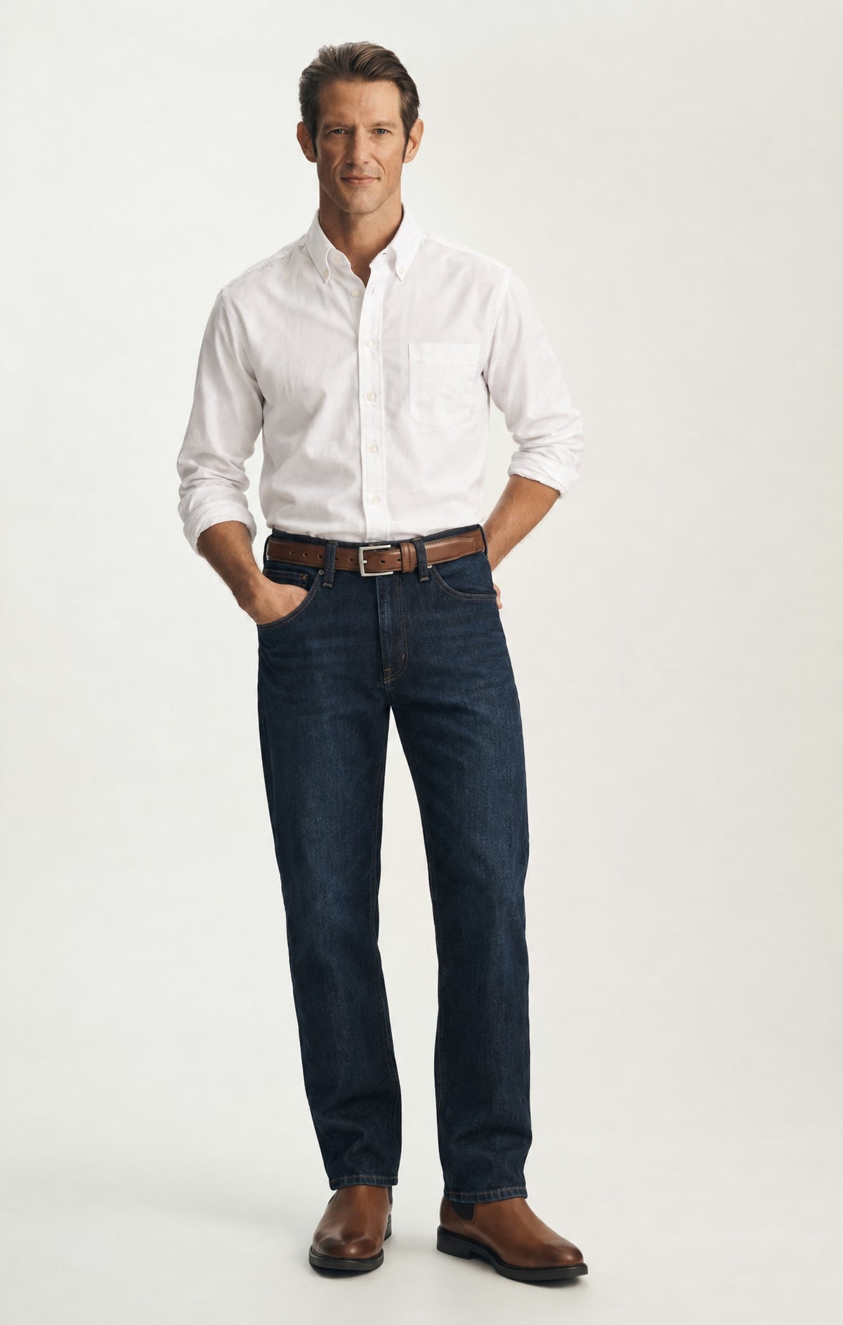 Charisma Relaxed Straight Jeans in Deep Vintage Aerodenim