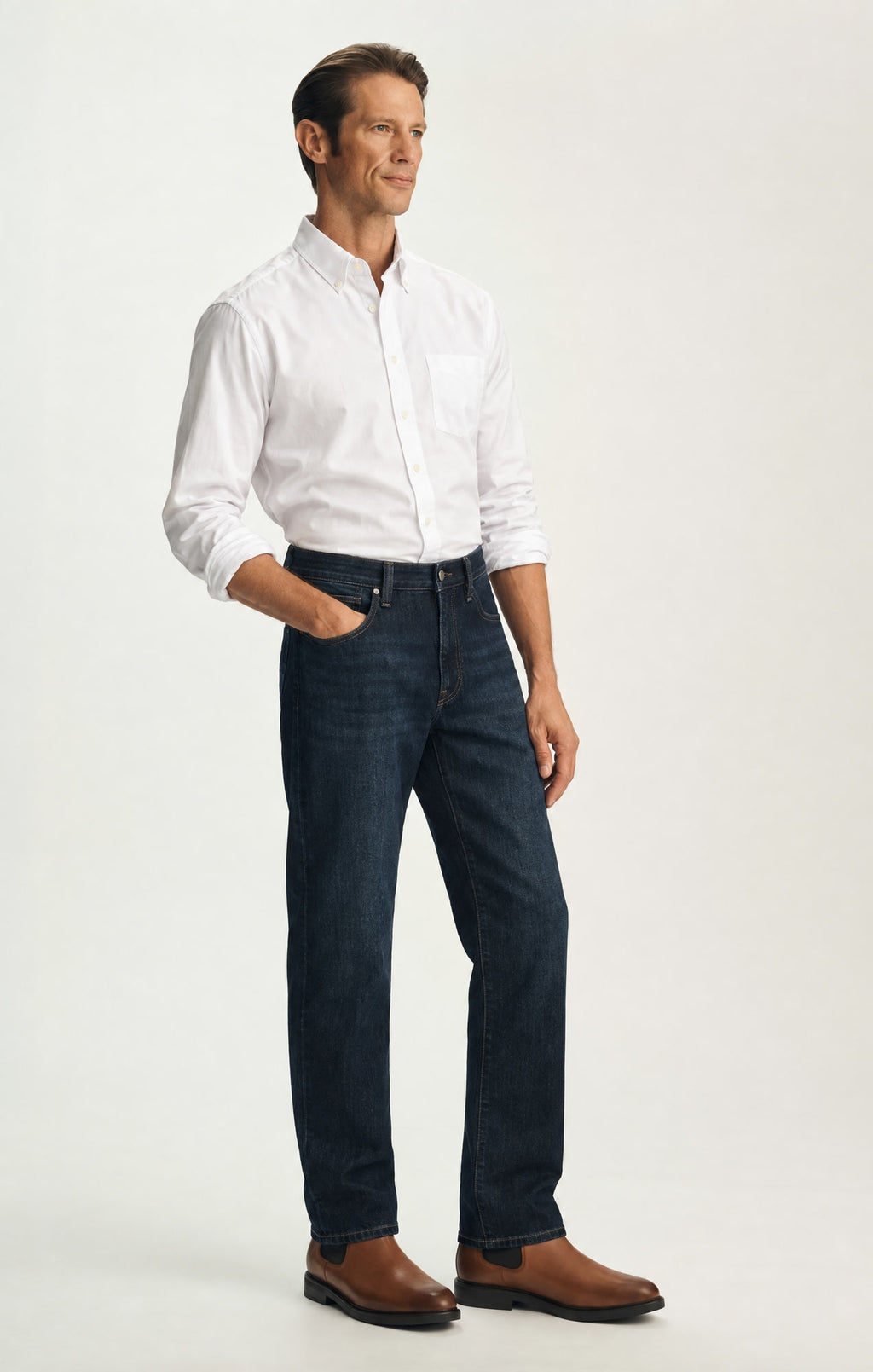 Charisma Relaxed Straight Jeans in Deep Vintage Aerodenim