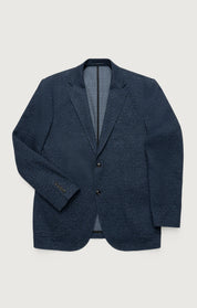 Twill Knit Blazer in Dark Navy