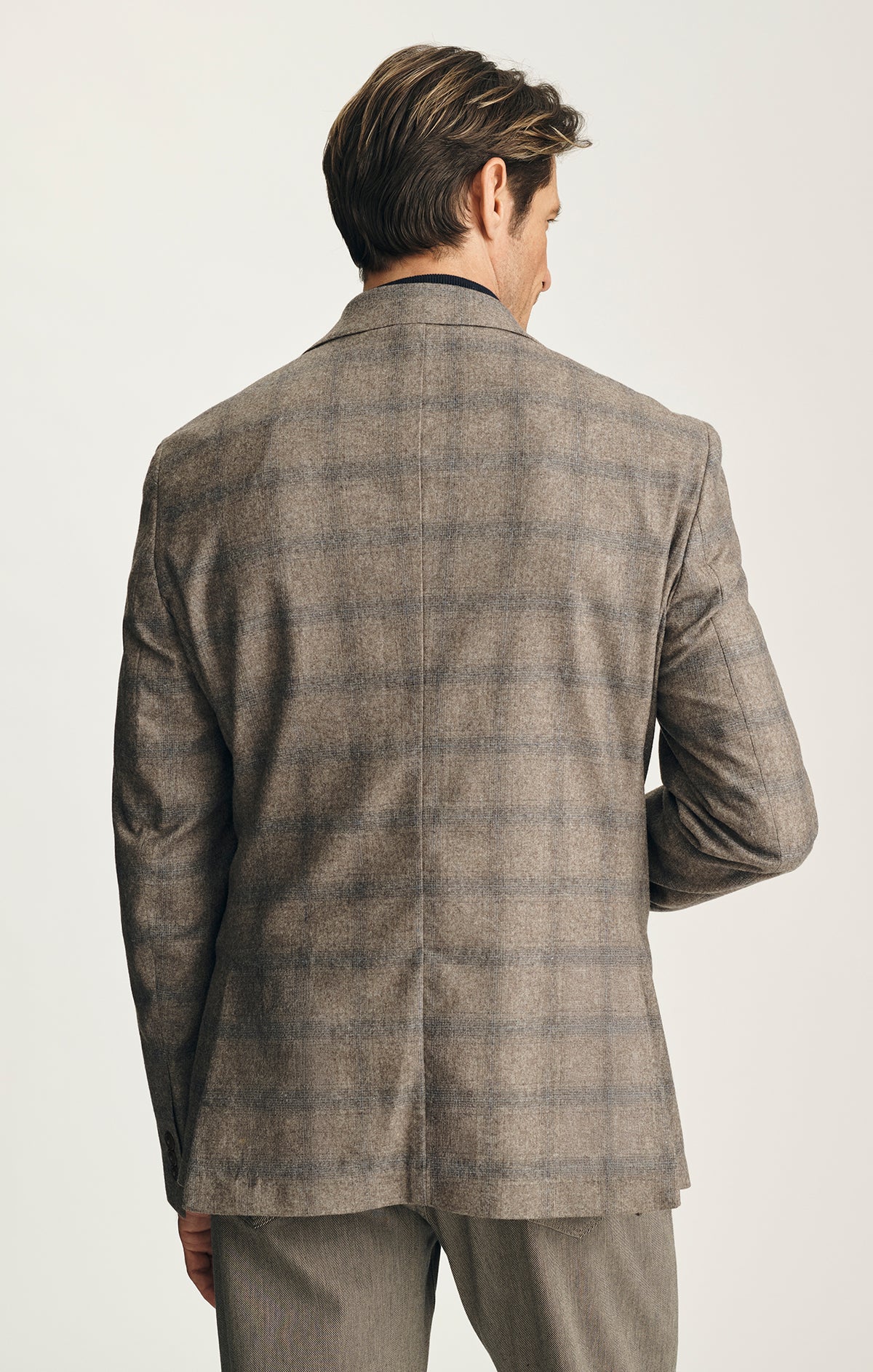 Matteo Checked Blazer in Light Brown