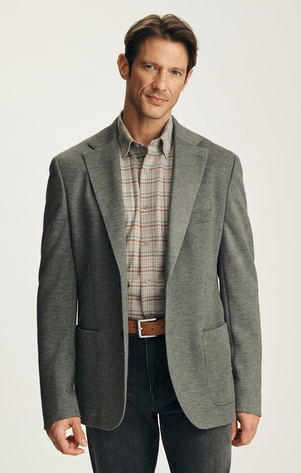 Matteo Interlock Blazer in Anthracite Melange