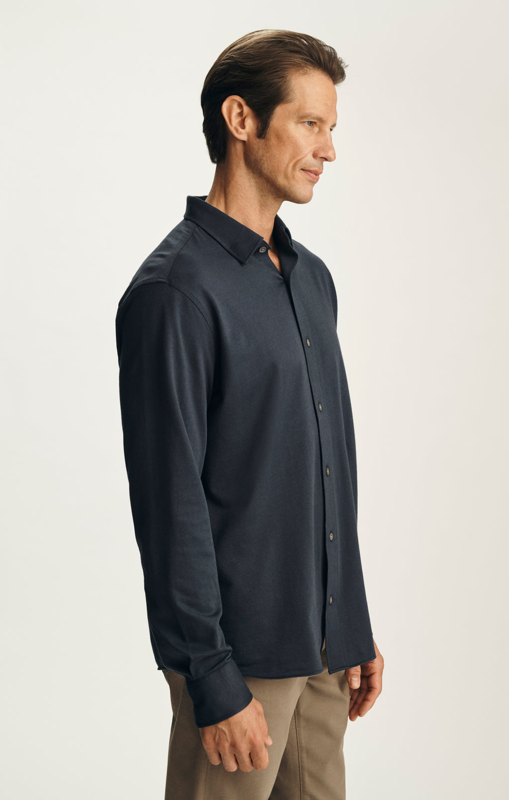 Cotton Blend Shirt in Total Eclipse