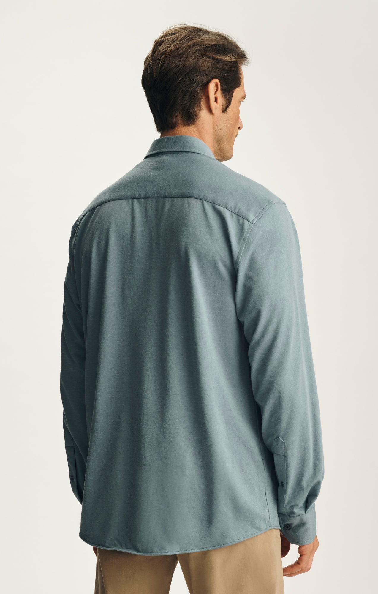 Cotton Blend Shirt in Blue Mirage