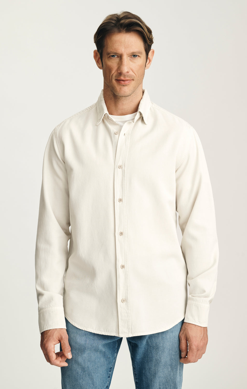 Tencel™ Blend Shirt in Silver Birch