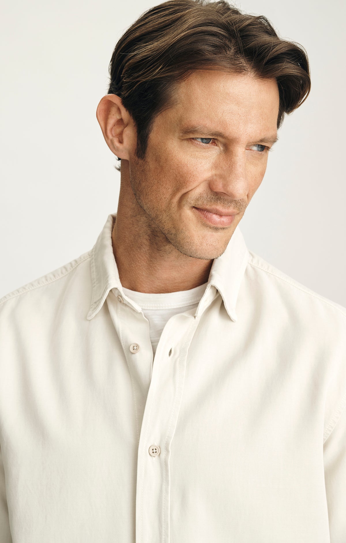 Tencel™ Blend Shirt in Silver Birch