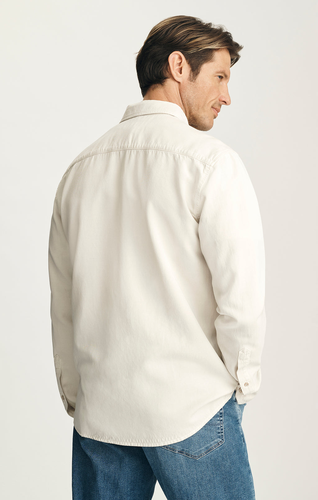 Tencel™ Blend Shirt in Silver Birch