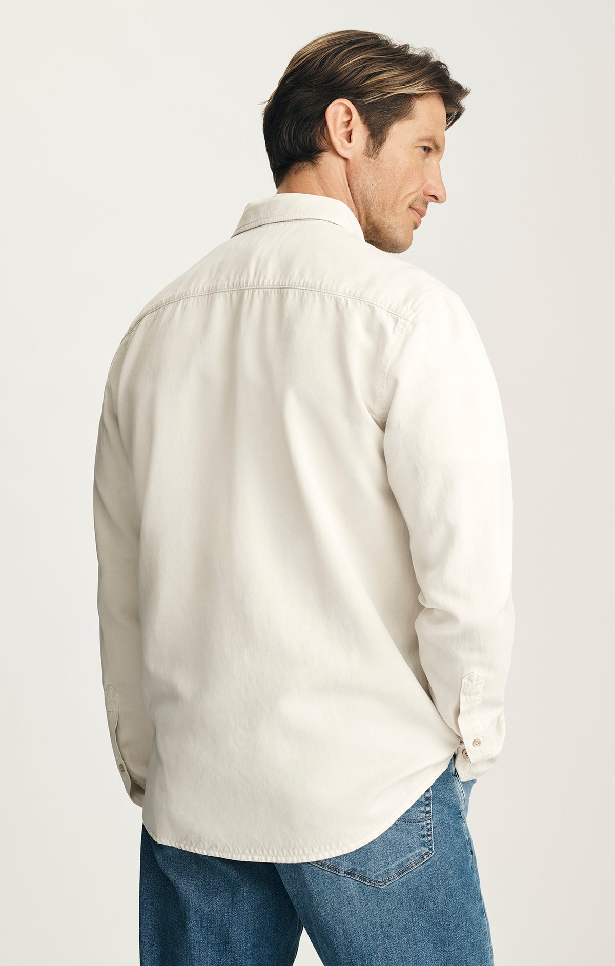 Tencel™ Blend Shirt in Silver Birch