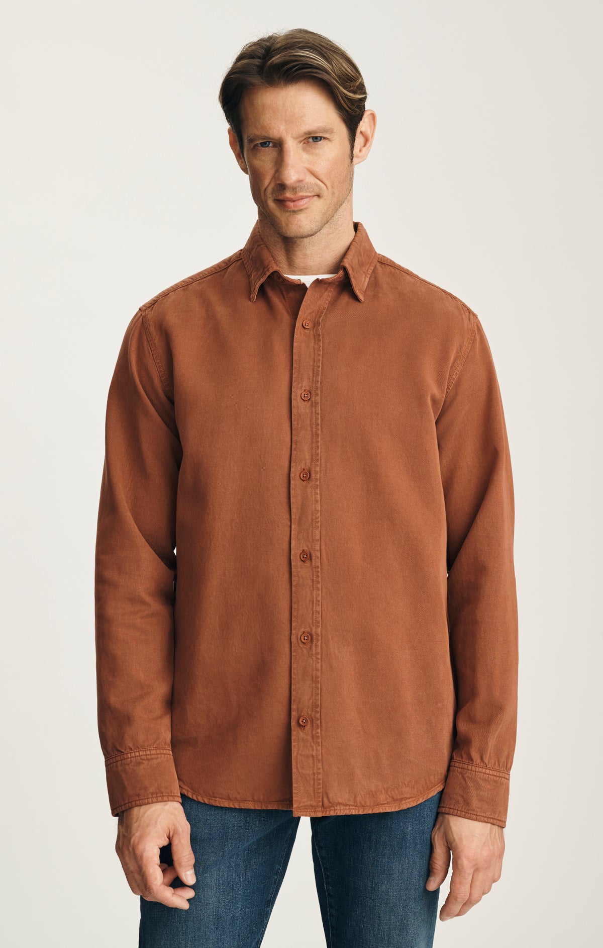 Tencel™ Blend Shirt in Terracotta