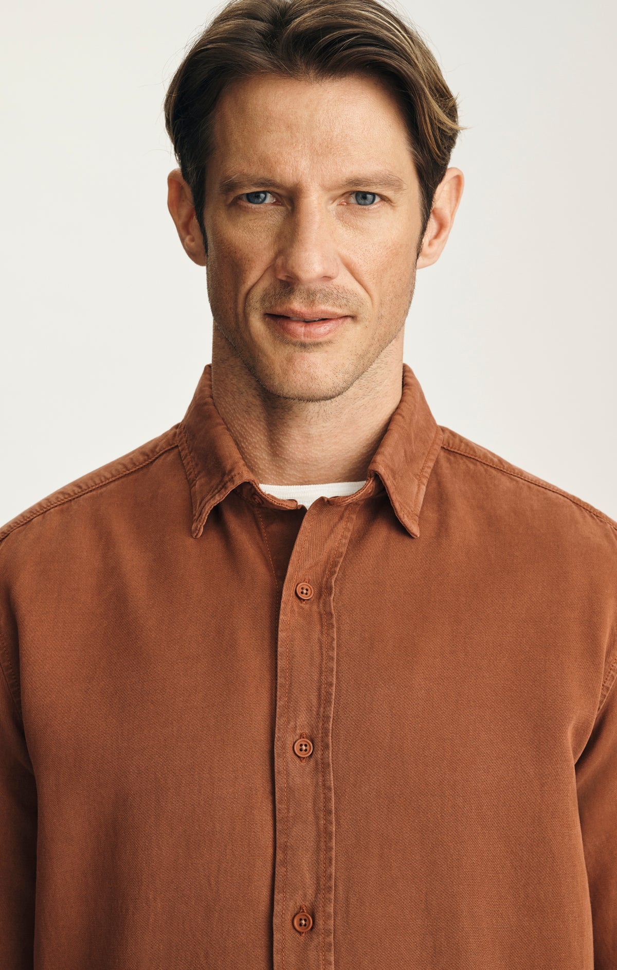 Tencel™ Blend Shirt in Terracotta