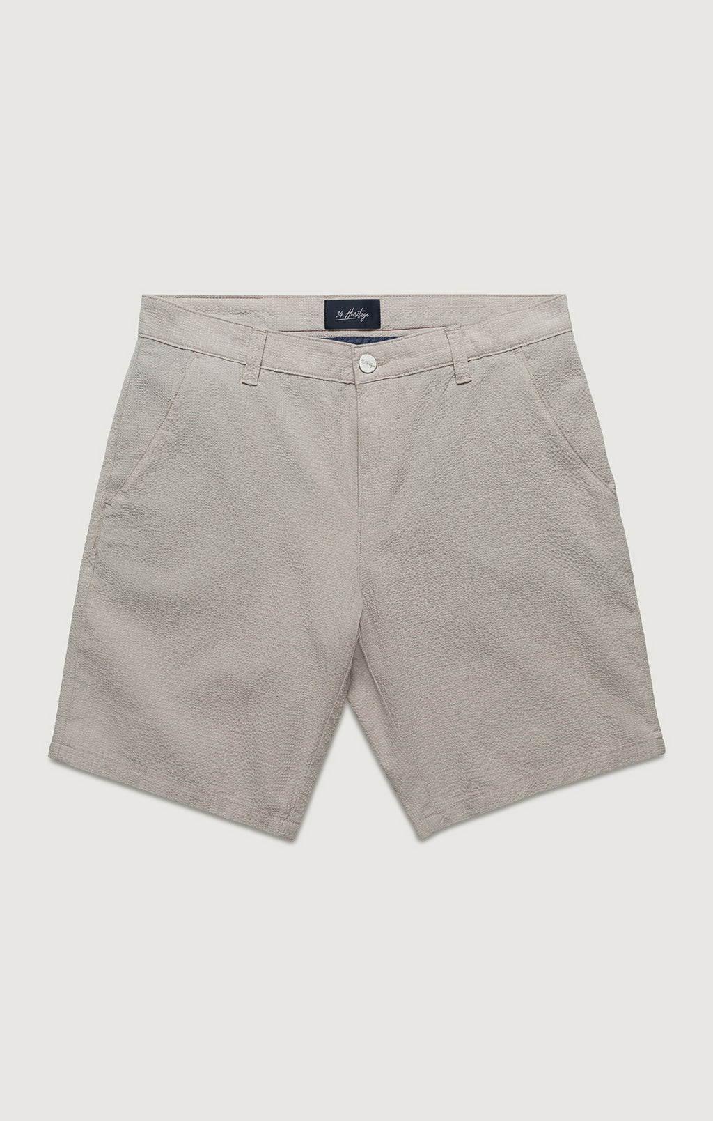 Arizona Slim Shorts In Stone Seersucker