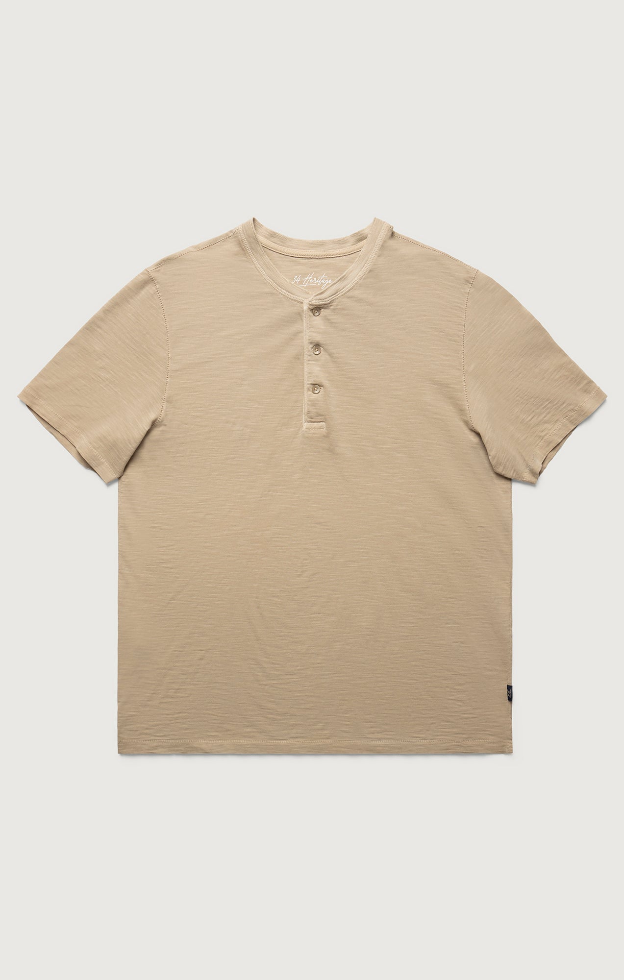 Slub Henley T-Shirt in Twill