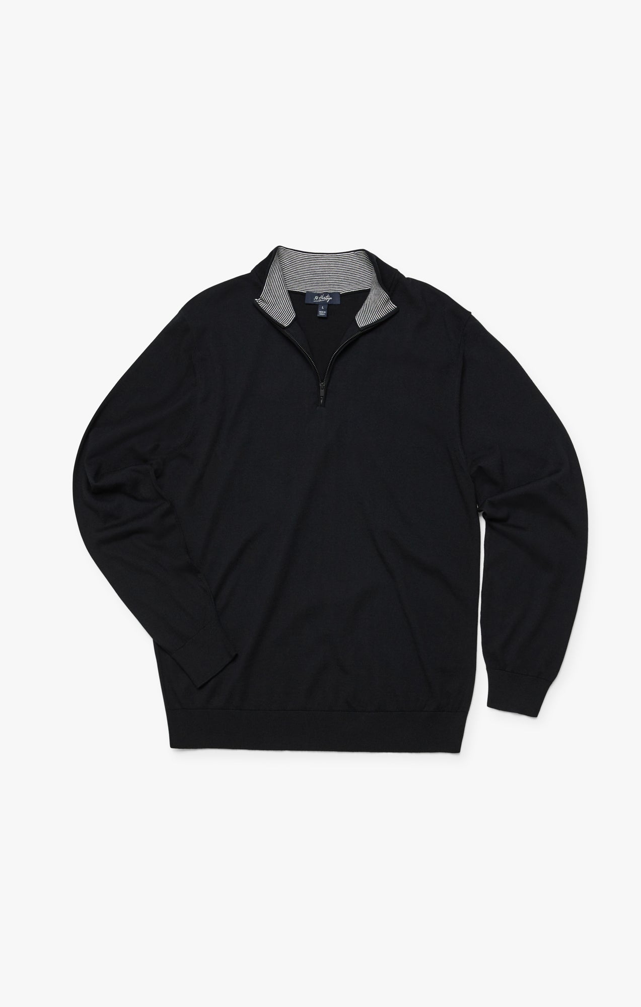 Quarter Zip Sweater In Black