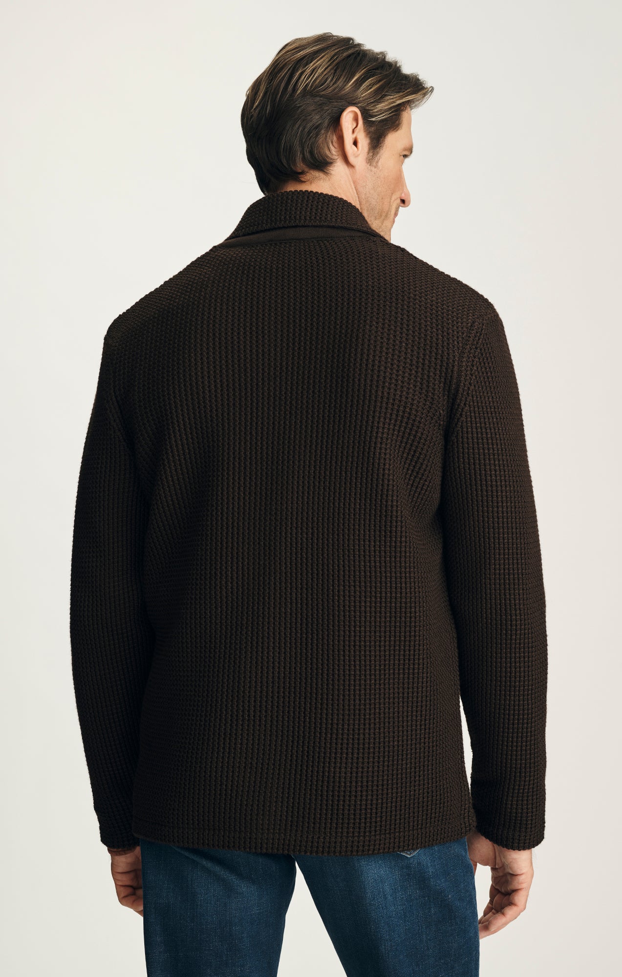 Birch Knit Blazer in Brown