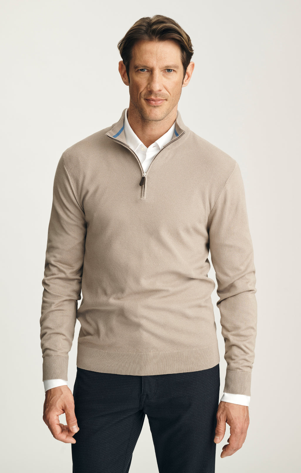 Quarter Zip Sweater in Fallen Rock