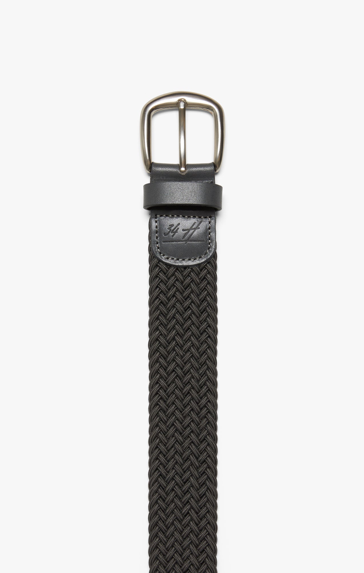 Woven Elastic Belt In Grey