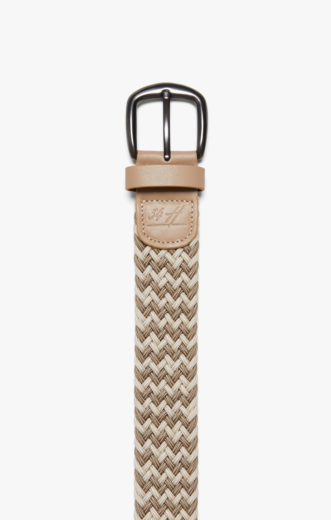 Woven Elastic Belt In Multi Beige